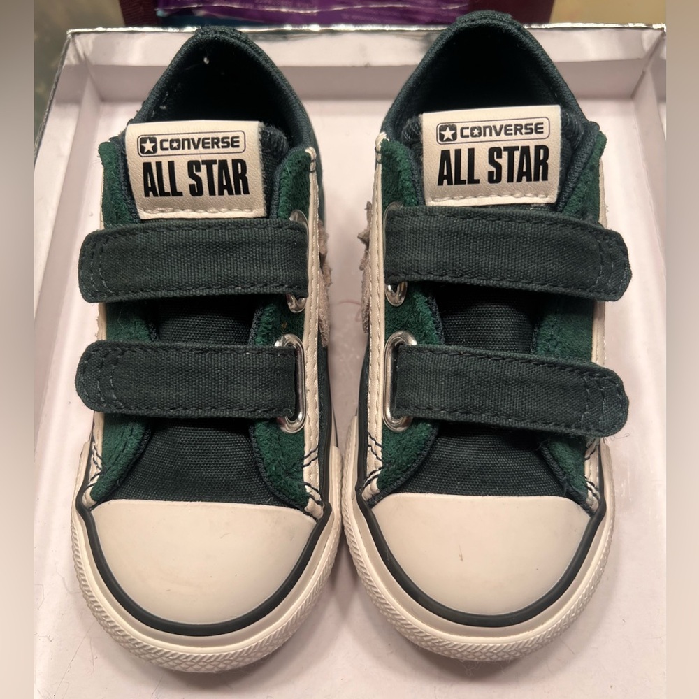 Converse Star Player 76 Easy On Luxe Toddler Sneakers Green Envy Sz 7